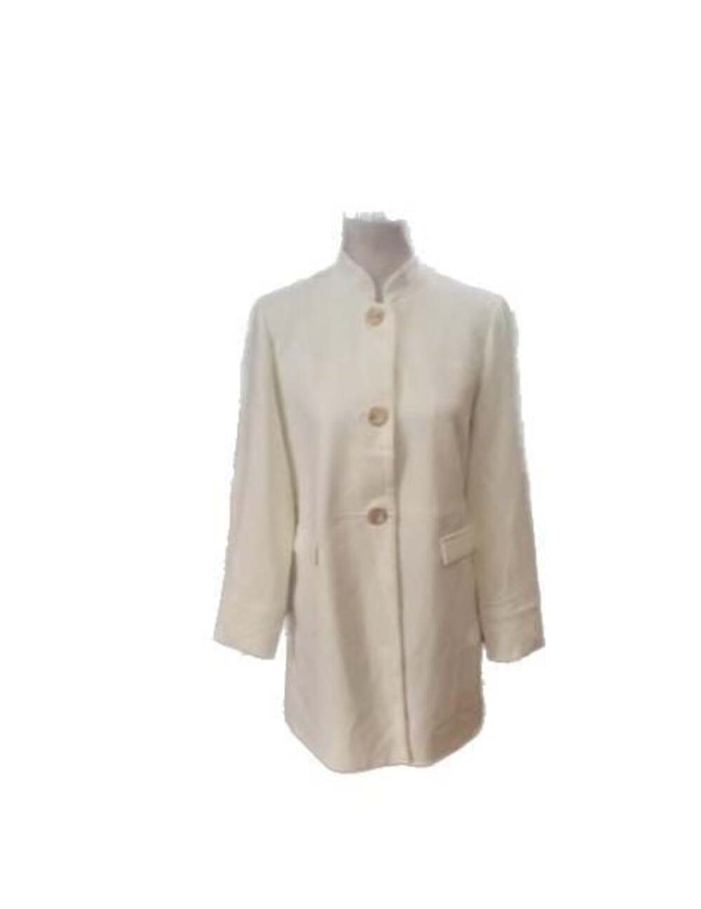 Chico's Off White Clean Ponte Topper Jacket Size 2P